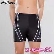 Heatwave熱浪 泳褲加大超特大 五分平口黑(L-超特大5XL)264 L