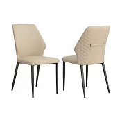 IDEA-英倫風弧形曲線皮革休閒椅/兩色可選 卡其色