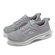 Skechers 休閒鞋 Go Walk Arch Fit 2.0 Slip-Ins 男鞋 灰紅 雙密度 支撐 健走鞋 216650LTGY 26cm LIGHT GRAY