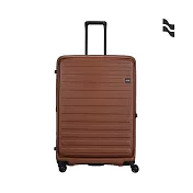 【LOJEL】升級版 CUBO 30吋 前開式擴充 防盜防爆 雙齒拉鍊箱 煙燻紅褐色