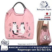 【Kusuguru Japan】日本眼鏡貓 買一送一買就送海綿刷3件組 防潑包 手拿包 斜背包 刺繡尼龍購物袋(多款任選) -防潑刺繡購物袋-D款