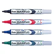 【Pentel 飛龍】後壓式白板筆 細字圓頭 1.5mm 36支/件 MWL5S(紅、黑、藍、綠) 黑