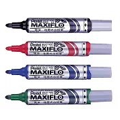 【Pentel 飛龍】後壓式白板筆 粗字圓頭 2.0mm 36支/件 MWL5M(紅、黑、藍、綠) 藍