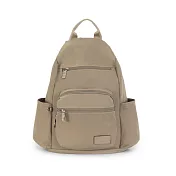 J II 後背包-幻漾防盜尼龍後背包(中款)-6007-33 奶茶棕