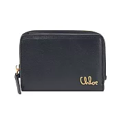 Chloe Iconic牛皮拉鍊零錢夾 黑色