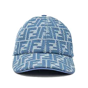 FENDI Roma刺繡標誌棉絨棒球帽  藍色M