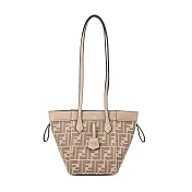 FENDI Origami牛仔布兩用迷你水桶/托特包 鴿灰色