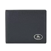 BURBERRY Cotswolds 6卡小牛皮對開短夾 黑色