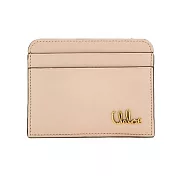 Chloe Iconic亮面小牛皮卡片夾 粉色