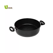 【瑞康屋UCOM】德國黑魔法系列 不沾鍋-28cm 雙耳湯鍋/淺燉鍋/平底鍋