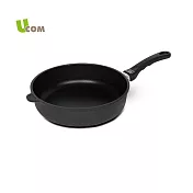 【瑞康屋UCOM】德國黑魔法平底鍋單柄無蓋28cm