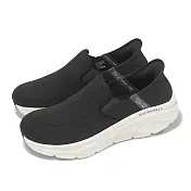 Skechers 休閒鞋 D Lux Walker 2.0-Reeler Slip-Ins 男鞋 黑白 緩震 懶人鞋 232463BLK 26cm BLACK