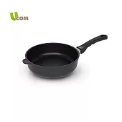 【瑞康屋UCOM】德國黑魔法平底鍋單柄無蓋24cm