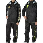 Champion 透明視窗 伸縮空間 輕量雨衣雨褲 男女適用 M 螢光綠M