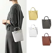 LONGCHAMP ÉPURE系列牛皮壓印手提/斜背兩用包(迷你) 白