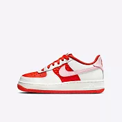 Nike Air Force 1 BG [HV5165-121] 大童 運動休閒鞋 情人節 愛心 舒適 穿搭 白紅