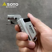 日本SOTO L型填充式掌中點火器 ST-A486限定系列 - 星燦銀(ST-A486SVEXP)