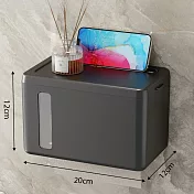 【i LIFE】ABS衛生紙置物架-透視升級款-1入(可拆卸清洗 面紙盒 洗臉巾) 珠光黑