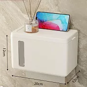 【i LIFE】ABS衛生紙置物架-透視升級款-2入(可拆卸清洗 面紙盒 洗臉巾) 極簡白