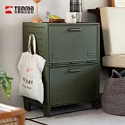 【日本天馬】Fits 加寬型可層疊置物收納櫃(附洞洞板)-DIY- 軍綠