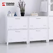 【日本天馬】Fits 加寬型可層疊置物收納櫃(附洞洞板)-DIY- 典雅白