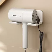 【i LIFE】吹風機收納架-簡約款-1入(免釘免鑽 收納架 吹風機支架) 白色