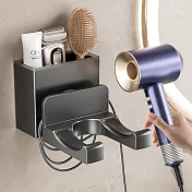 【i LIFE】吹風機置物架-後繞線款-1入(瀝水收納架 吹風機掛架 浴室收納架)