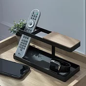 【H&R安室家】多功能遙控器收納置物架 BM18 (桌上置物架/小物收納架/桌面收納盒) 白色