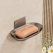 【i LIFE】 多功能肥皂瀝水架-2入(菜瓜布架 傾斜式 香皂碟 洗手台) 消光灰