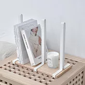 【H&R安室家】木紋質感桌上收納書架 雜誌架  MA28 (書架/雜誌收納架/辦公書架/書檔) 黑色