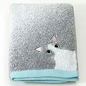 我家喵喵今治長巾 優雅藍白貓