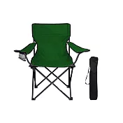 【野一夏】折疊加寬輕量杯架露營椅 摺疊收納椅 釣魚椅 野餐椅 露營椅 -綠色