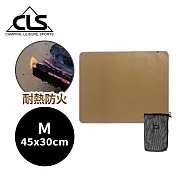 【韓國CLS】 安全隔熱 防火布 M-45x30cm 咖啡色 墊布 隔熱布 隔熱墊 戶外野營防火布 滅火毯 露營 野餐 登山