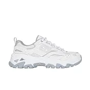Skechers D’Lites Hiker [180134WGY] 女 戶外 登山 越野鞋 抓地力 透氣 白 銀