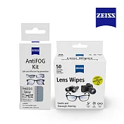 ZEISS 蔡司 防霧噴霧組 15ml + 光學拭鏡紙 50入 (適用眼鏡、3C螢幕、鏡頭)