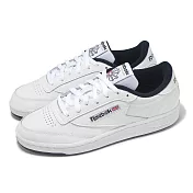 Reebok 休閒鞋 Club C 85 男鞋 女鞋 白 藍 低筒 復古 皮革 100000156 24cm INT-WHITE/NAVY