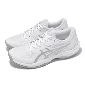 Asics 網球鞋 Game FF 女鞋 白 銀 緩震 抓地 亞瑟士 1042A281101 26.5cm WHITE/PURE SILVER