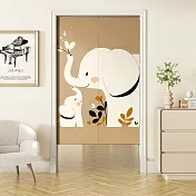 時來運轉 長門簾風水簾(85cm*180cm日式門簾/門簾/風水簾/長門簾/免打孔穿桿門簾) 闔家歡象/一片式