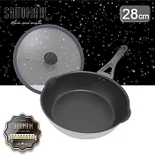 仙德曼銀雪不沾炒鍋-附蓋-28cm-1支