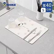 【UTOOKII】矽藻土桌面吸水墊-S- 毛線小貓(米色)