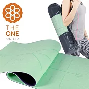 【The One】絕美限定 環保TPE正位線雙色瑜珈墊 8mm 贈背帶+透氣網袋 (四色任選)  綠色