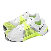 Nike 訓練鞋 Metcon 10 男鞋 白 螢光綠 重訓 健身 運動鞋 HJ1875-101 26cm WHITE/BLACK-VOLT