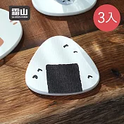 【日本霜山】動物造型吸水珪藻土杯墊/瀝水墊-3入- 飯糰