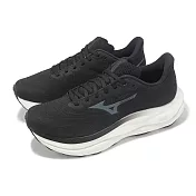 Mizuno 慢跑鞋 Wave Sky 9 超寬楦 男鞋 黑 白 高緩衝 穩定 運動鞋 美津濃 J1GC2511-02 27.5cm BLACK/WHITE