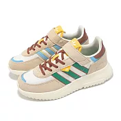 adidas 慢跑鞋 Retropy F2 CF EL C 中童 小朋友 米 彩 魔鬼氈 BOOST中底 愛迪達 JR7989 21cm BEIGE/MULTI-COLOR