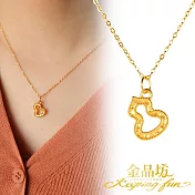【金品坊】黃金墜子耀金福祿葫蘆墜飾 (贈鍍金鋼鍊)
