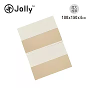 Jolly莫蘭迪雙色地墊180x150x4cm(加大加厚) 褐白