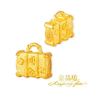 【金品坊】黃金金豆帶著走行李箱金豆一個 (贈許願瓶)