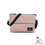 B.S.D.S冰山袋鼠 - 悠活詩集 - 格紋橫式三層斜背小包【S003P】 粉色