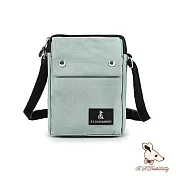 B.S.D.S冰山袋鼠 - 悠活詩集 - 格紋直立雙層斜背小包【S129-3KB】 灰藍色